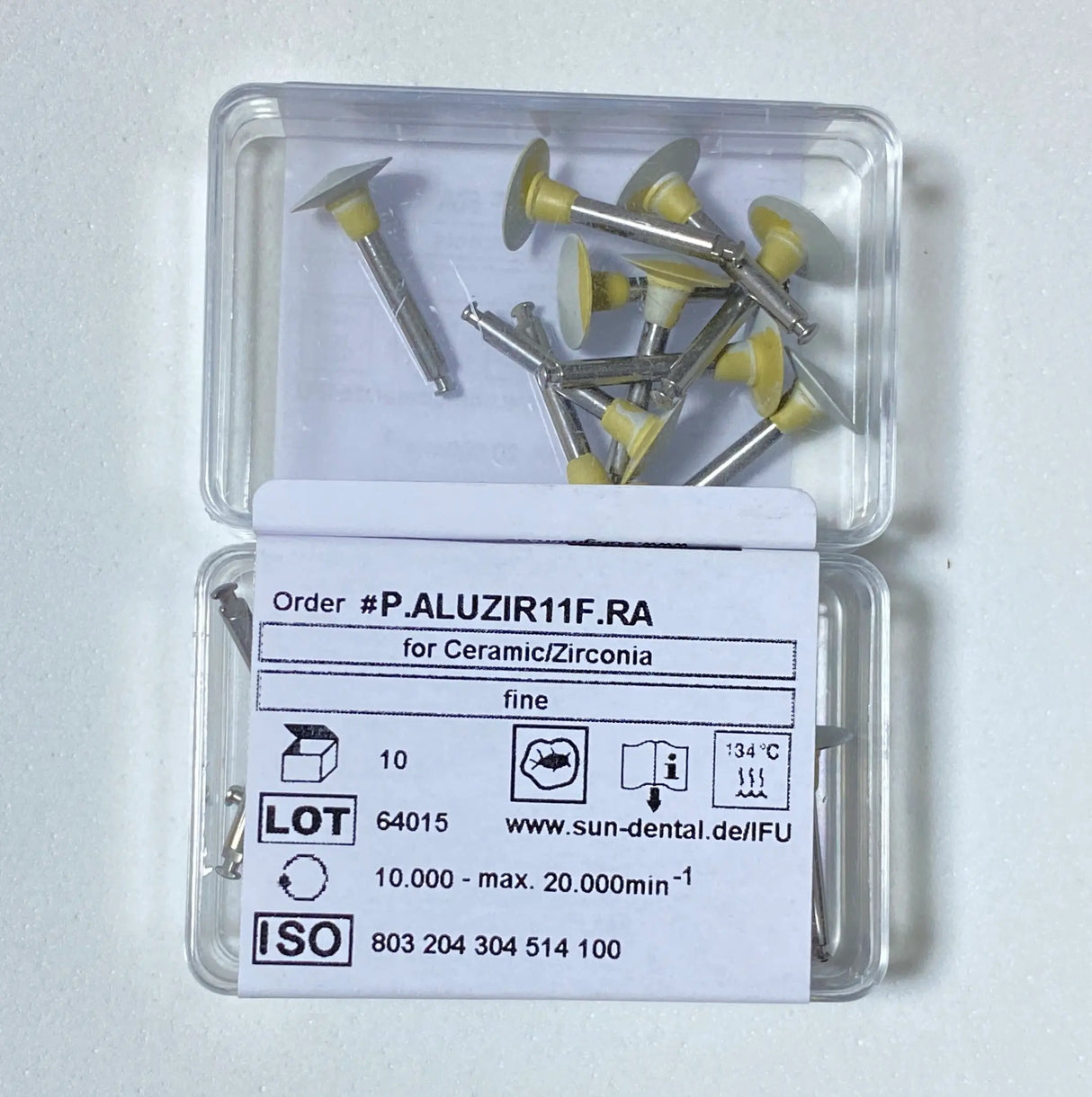 Sun Dental P.ALUZIR11F.RA Polisher for zirconium & Ceramic - WHEEL - Fine