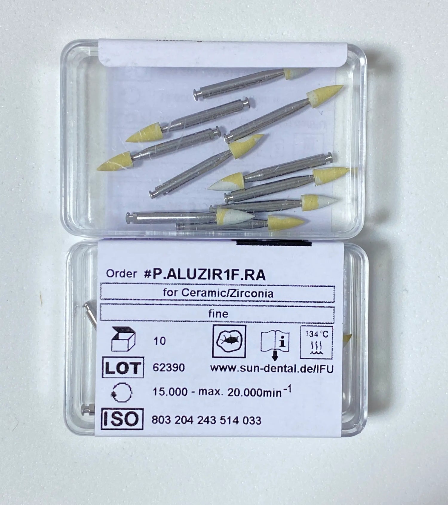 Sun Dental P.ALUZIR1F.RA Polisher for zirconium & Ceramic- Flame - FINE