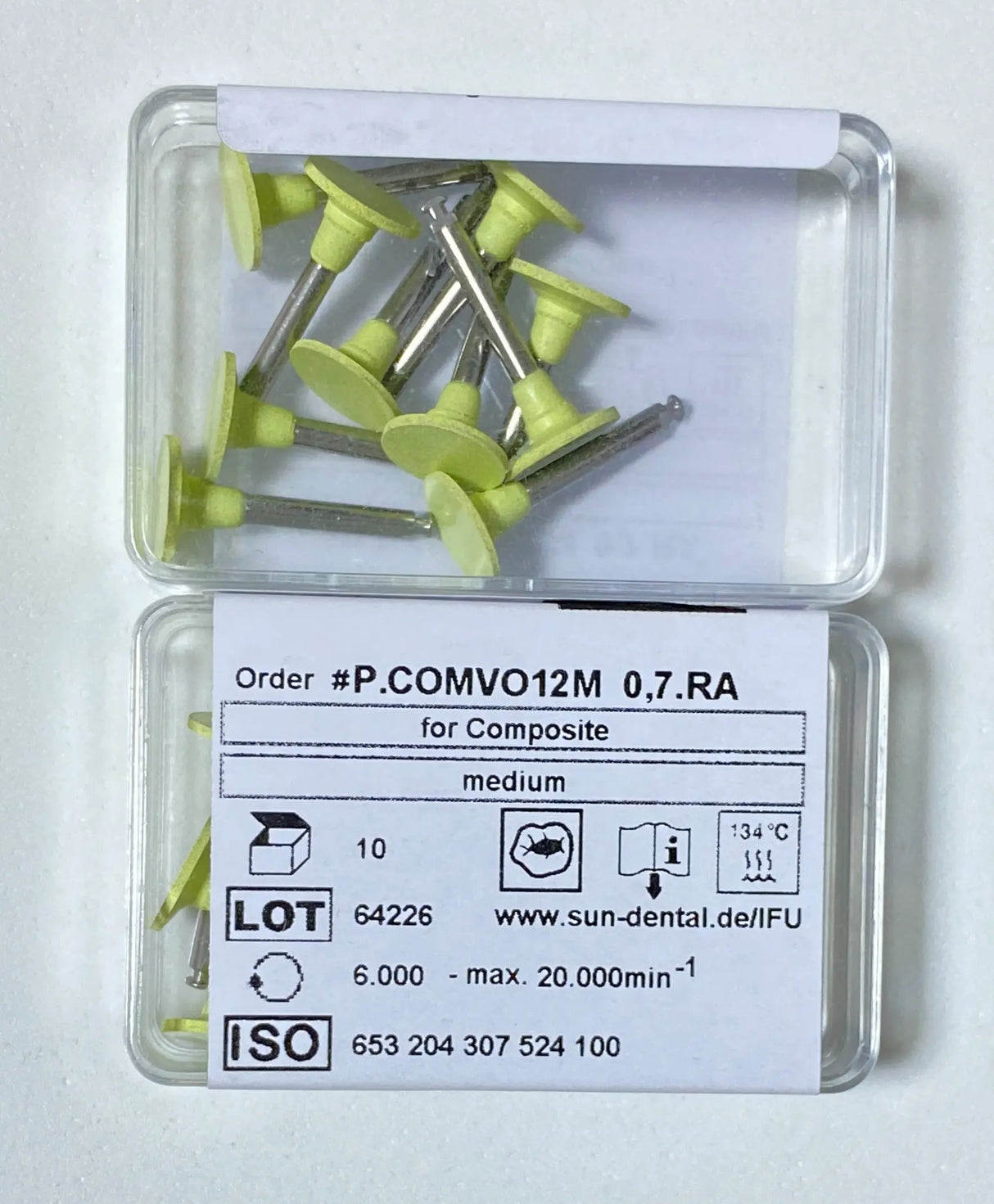 Sun Dental P.COMVO12M 07.RA Polisher for COMPOSITE - WHEEL - Fine