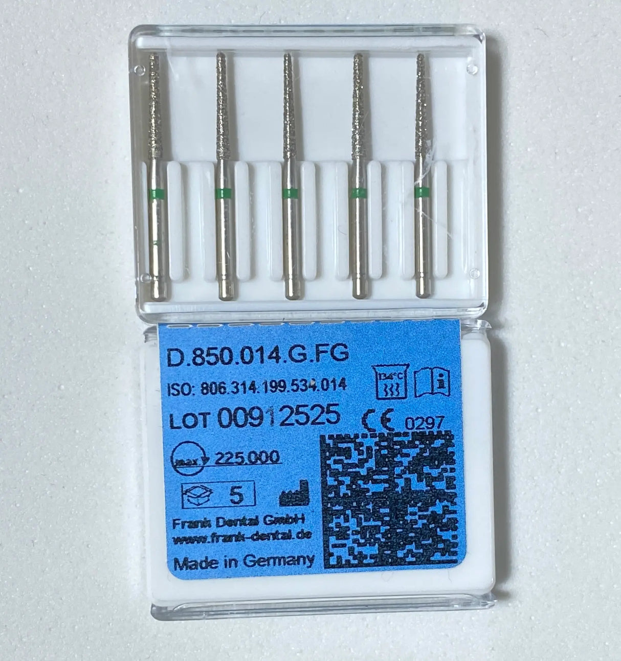 Franke Dental D.850.014.G.FG HIGH SPEED - Diamond  tapered Round end- Green