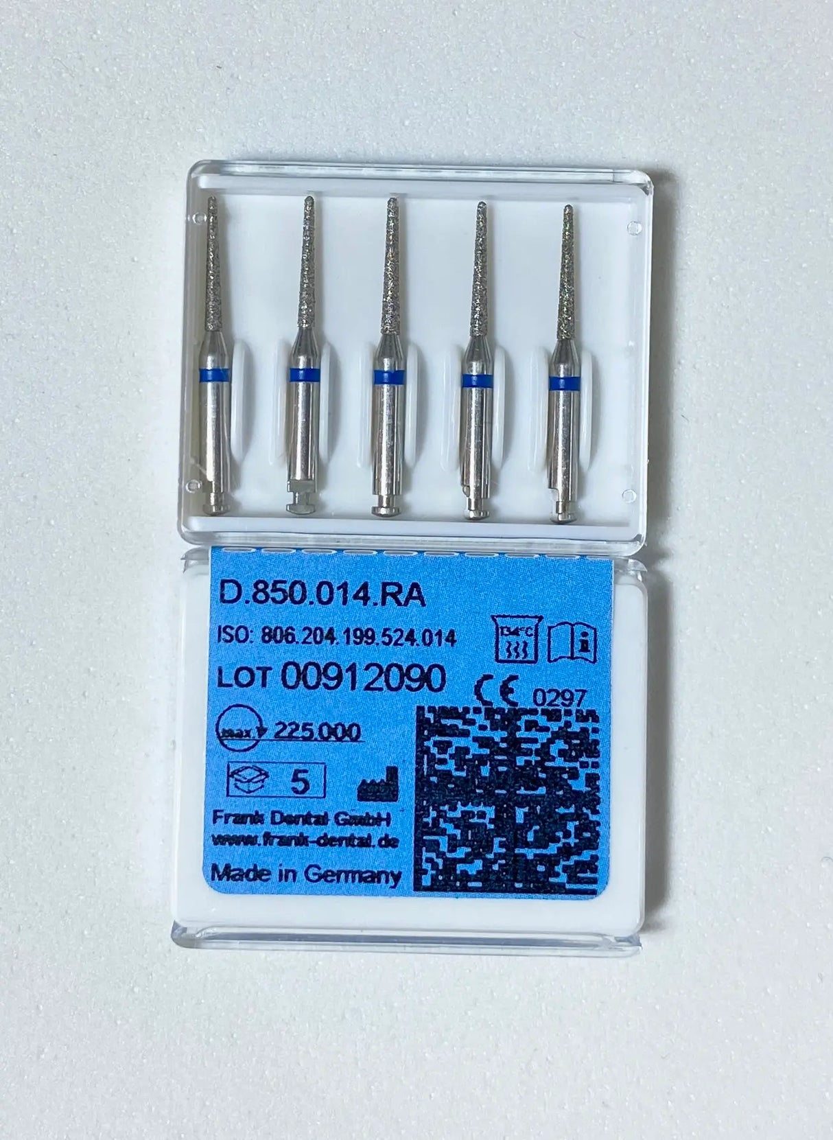 Franke Dental D.850.014.RA-LOWSPEED-Diamond tapered round end-BLUE