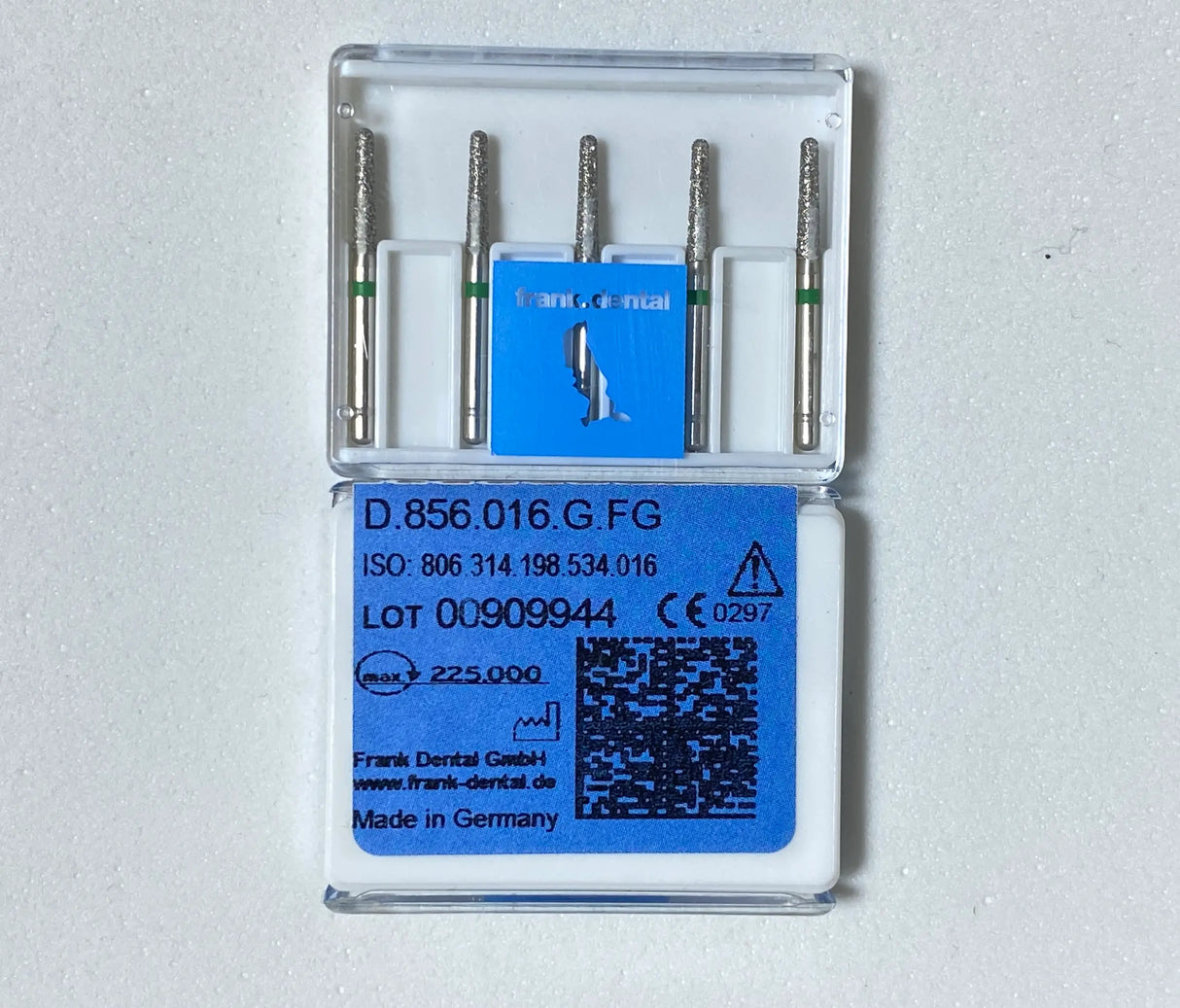 Frank Dental D.856.016.G.FG HIGH SPEED Diamond tapered round end - SHORT - GREEN