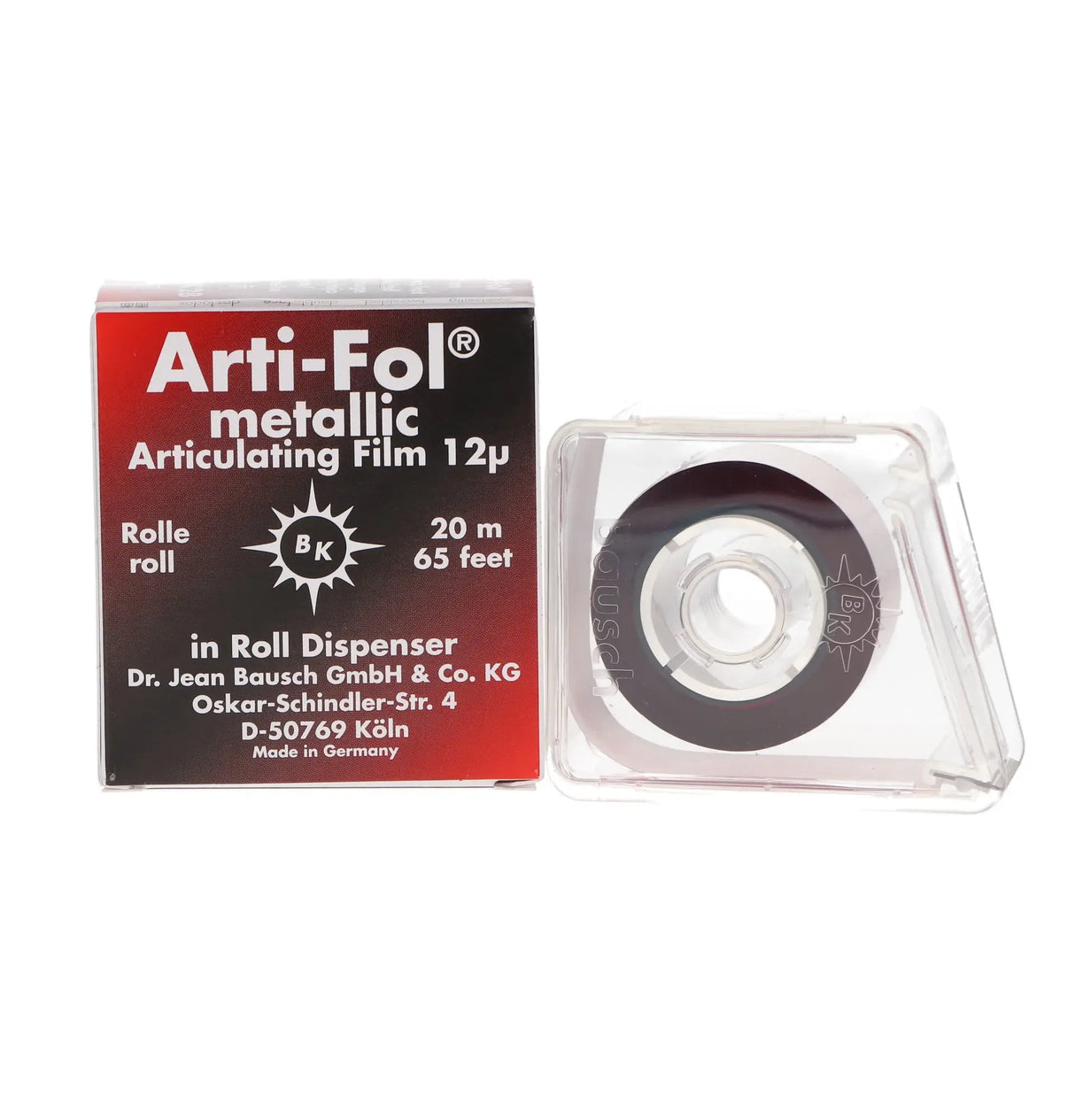 Bausch Arti-fol metallic Occlusal film 12 micron Double side Roll(Black-Red)