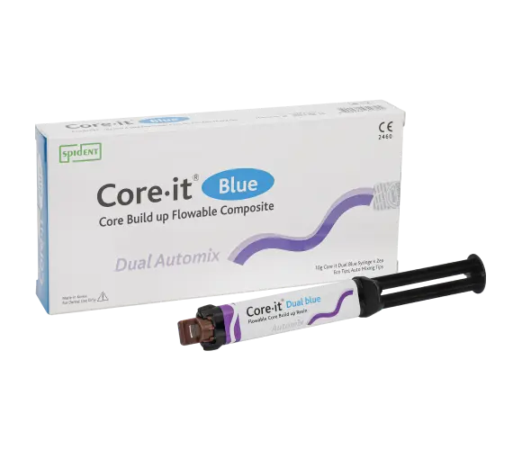 Spident Core it Flowable dual cured core build-up resin 2 syringe