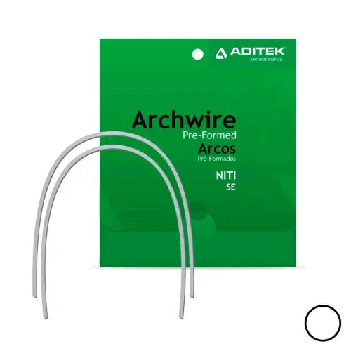 Aditek Super Elastic NiTi Arch Wire Natural Round 10pcs