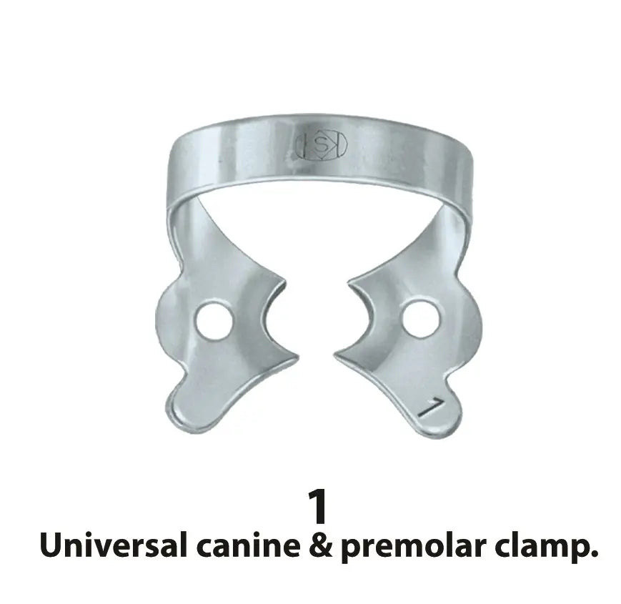 KSK No. 212 wingless + No. 1 Universal canine and Premolar clamps