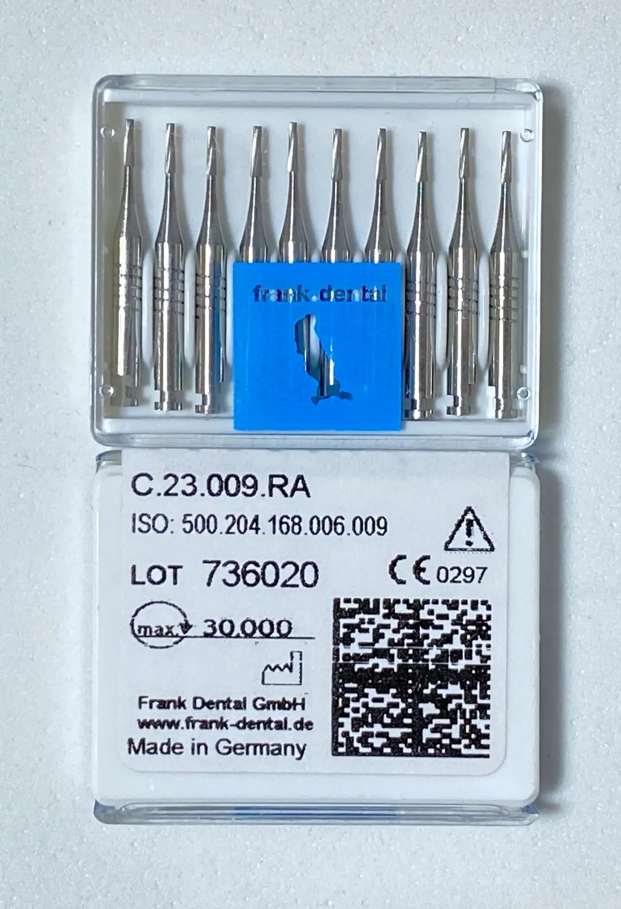 Franke Dental C.23.009.RA LOW SPEED - Carbide burs tapered fissure