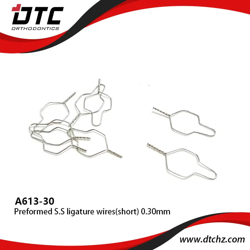DTC Preformed Stainless Steel Ligature Wires - Short 0.25 mm