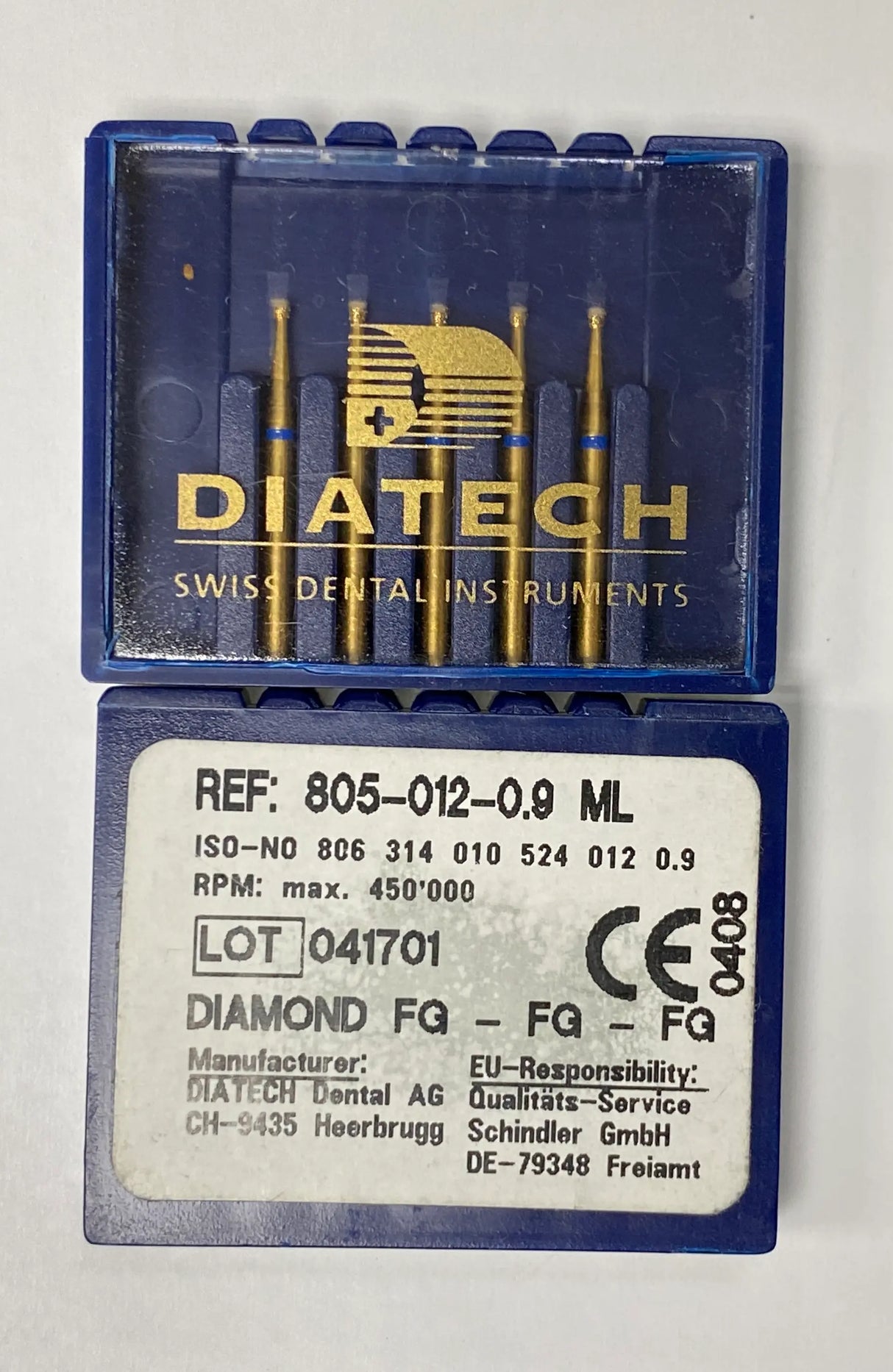 Diatech High Speed Diamond Burs – Inverted Cone - Gold 1 pc