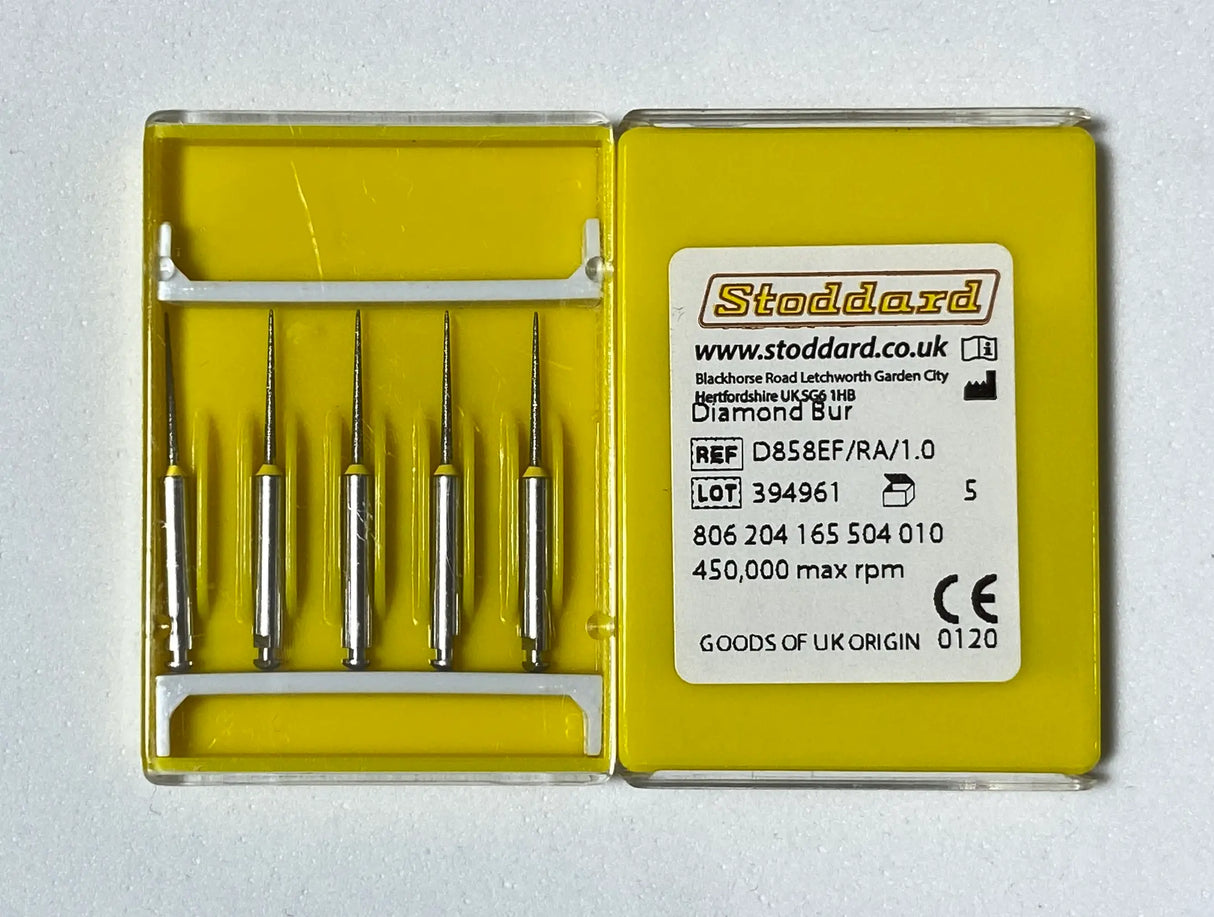 Stoddard Low Speed Diamond Needle Stone bur – Finishing - 1 pc