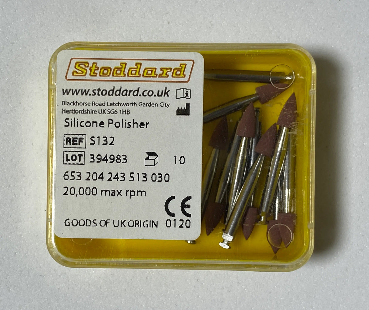 Stoddard Low Speed Polishing Flame bur for Acrylic - Purple - 1 pc