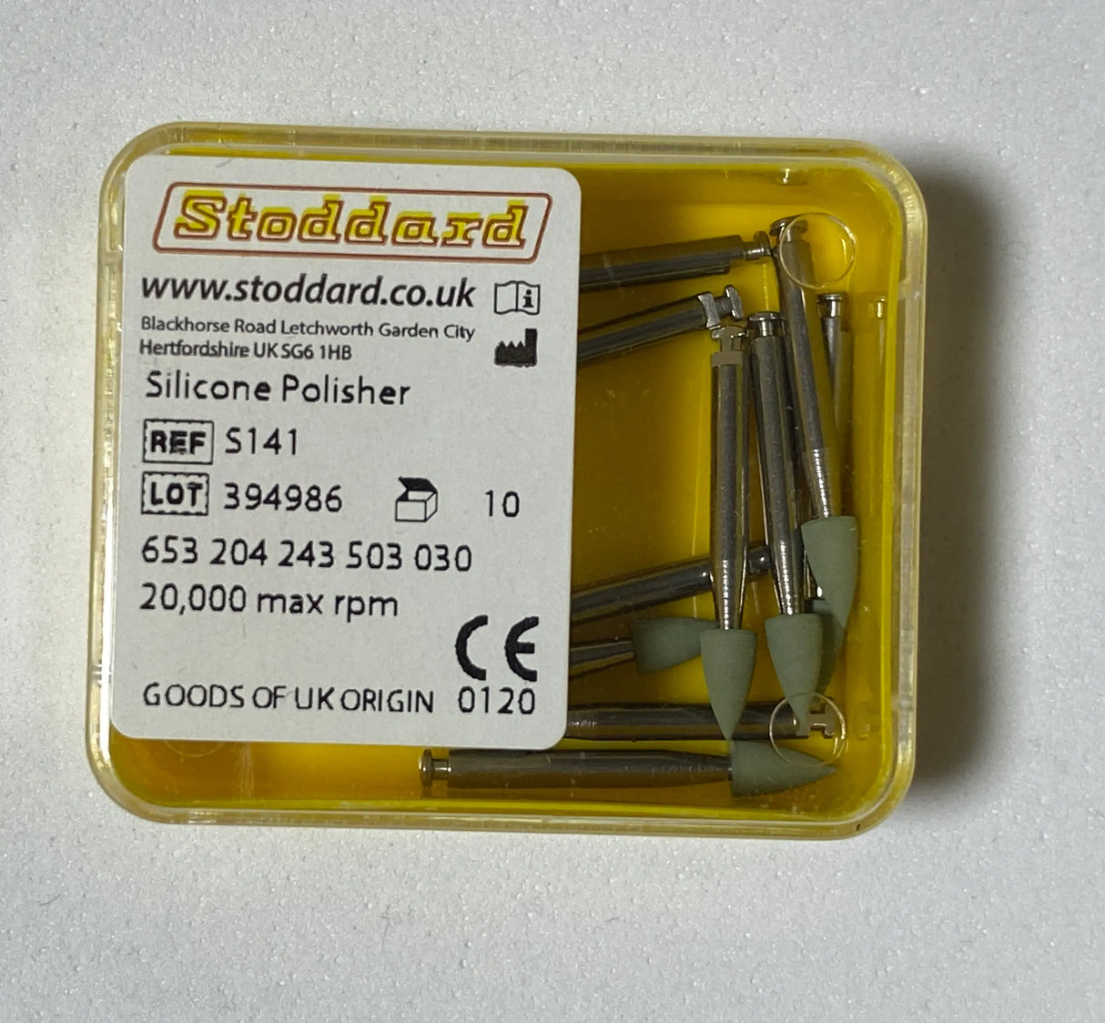 Stoddard Low Speed Polishing Flame bur for Acrylic - Gray - 1 pc