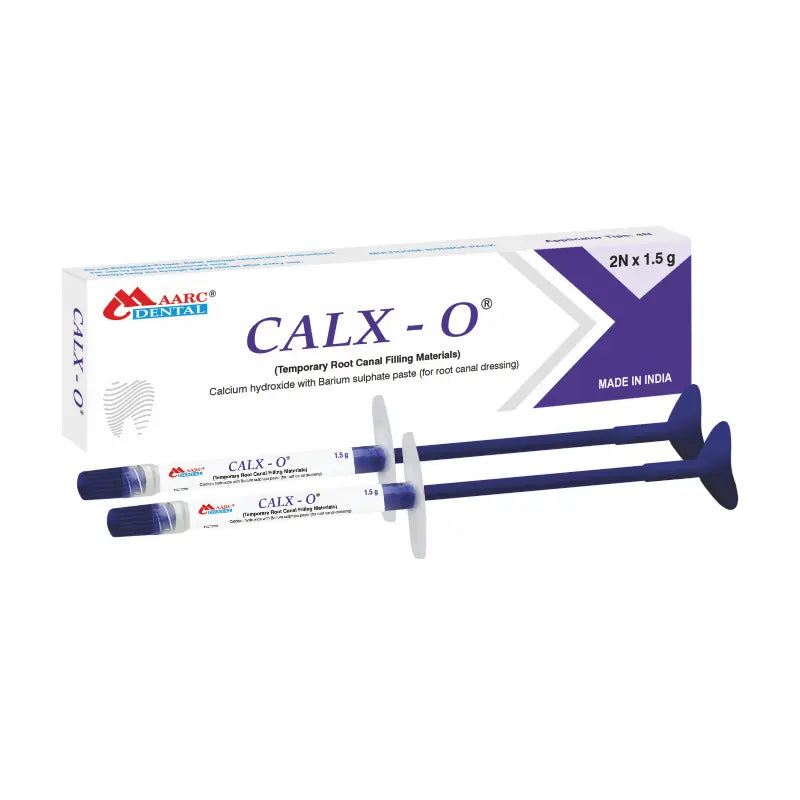 Maarc Calx-0 premixed calcium hydroxide and barium sulphate paste 2 syringes 1.5 g