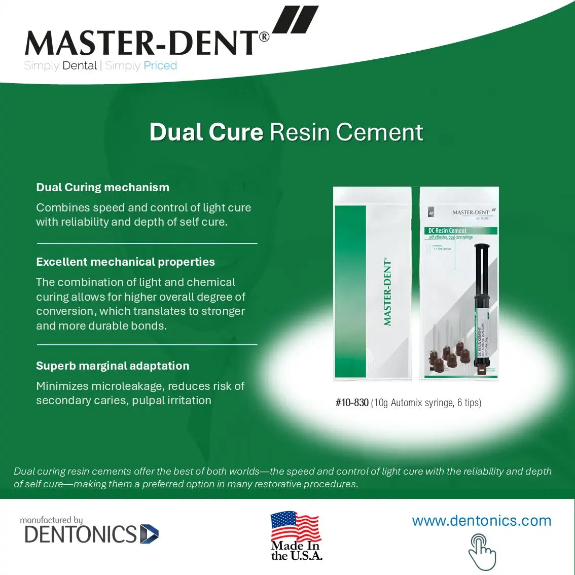 Masterdent DC Resin Cement 10g