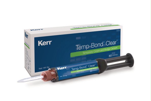 Kerr Temp Bond Clear Automix dual cure, eugenol free transparent resin based cement