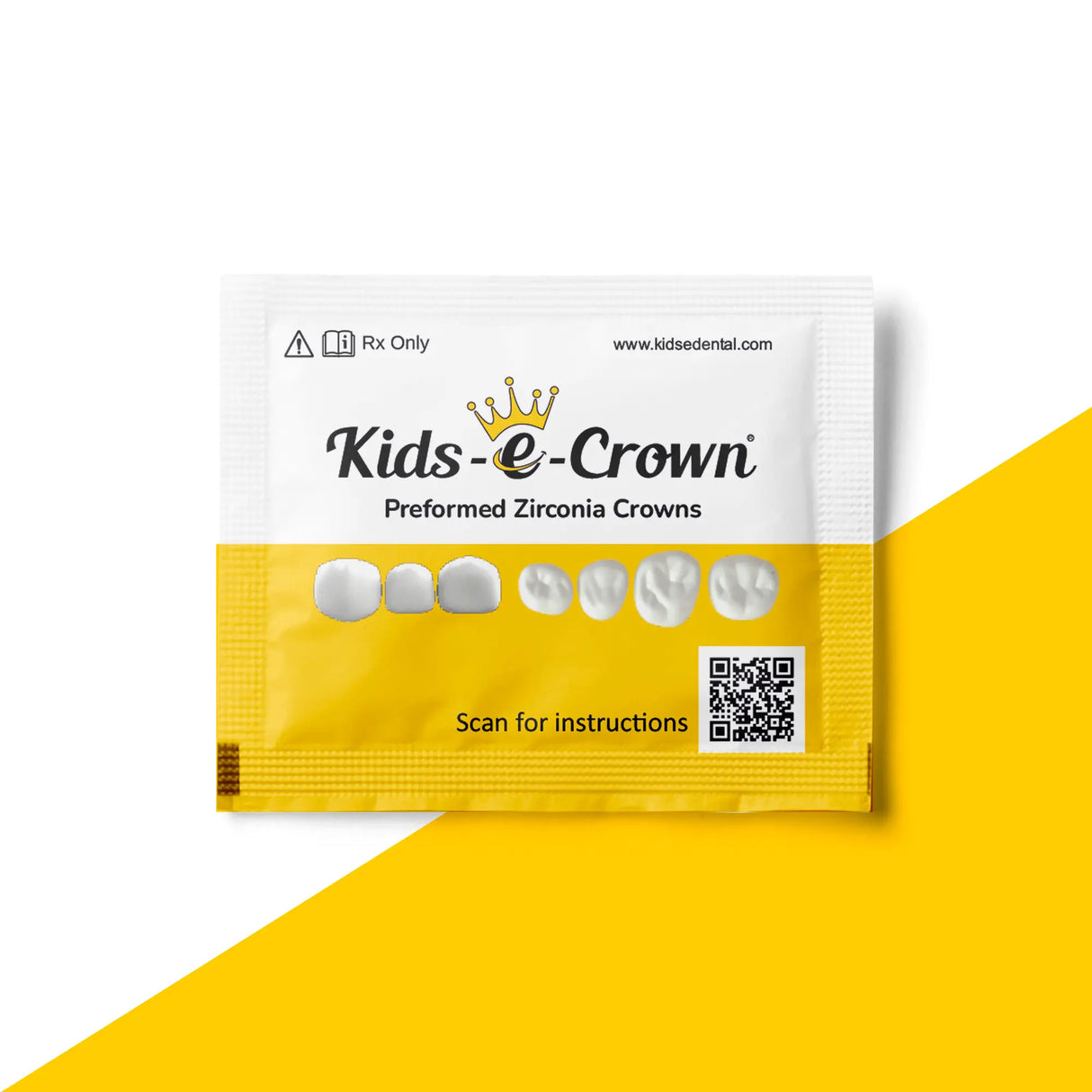 Kids-e-Dental Anterior Universal Zerconia crown - mesiodistal dimensions (5.7mm)
