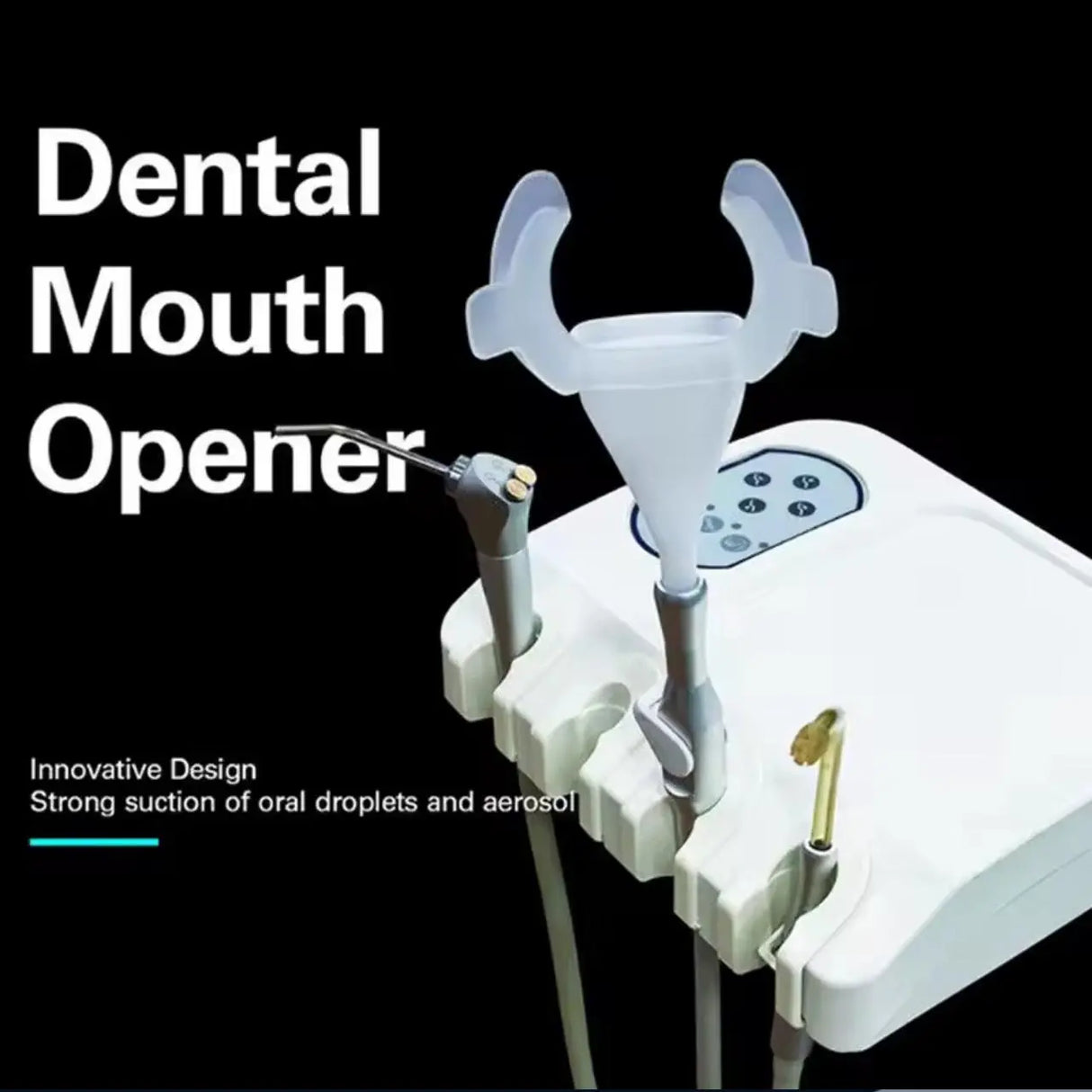 Mouth opener with aerosol suction