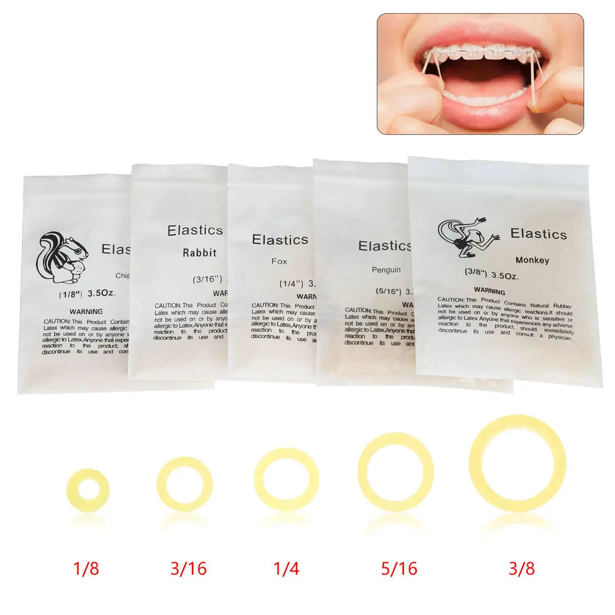 Orthodontic Elastics 1 Piece