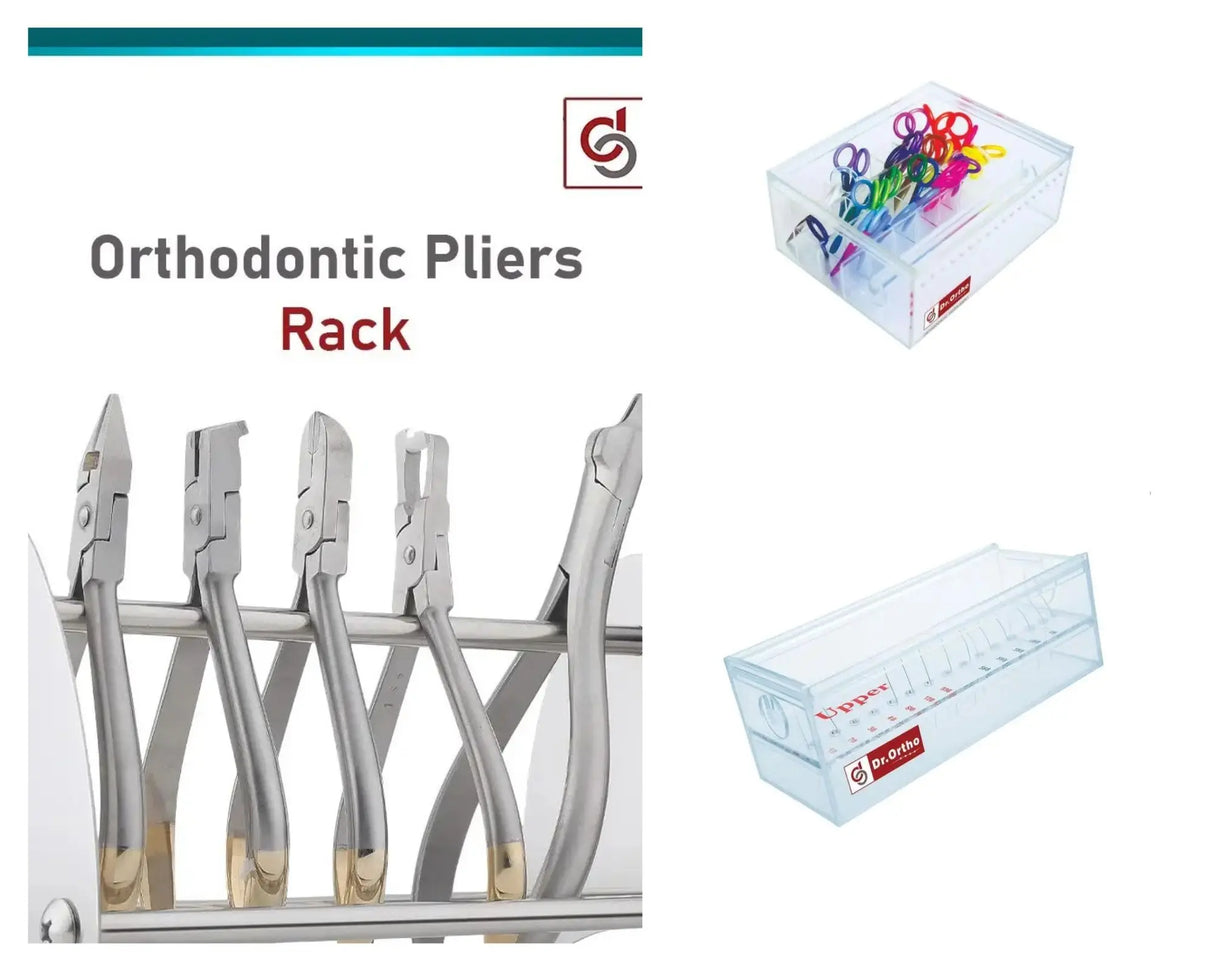 Dr. Ortho Rack Oti And Power Chain + Rack Wire + Rack Pliers Stand