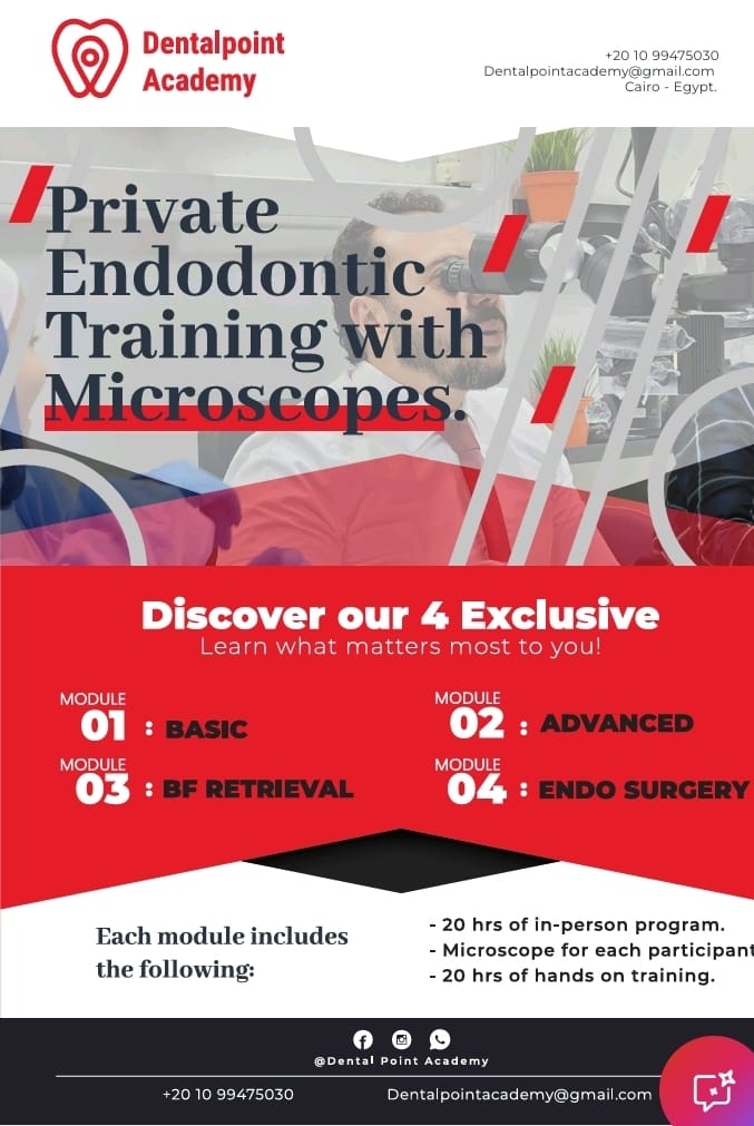 One 2 One Endodontic Training with Microscopes  By Dr. Mohamed Salah