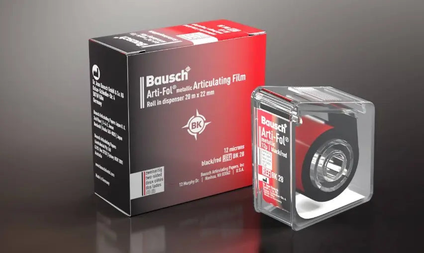 Bausch Arti-fol metallic 12 micron Roll With plastic dispenser(Red-Black)