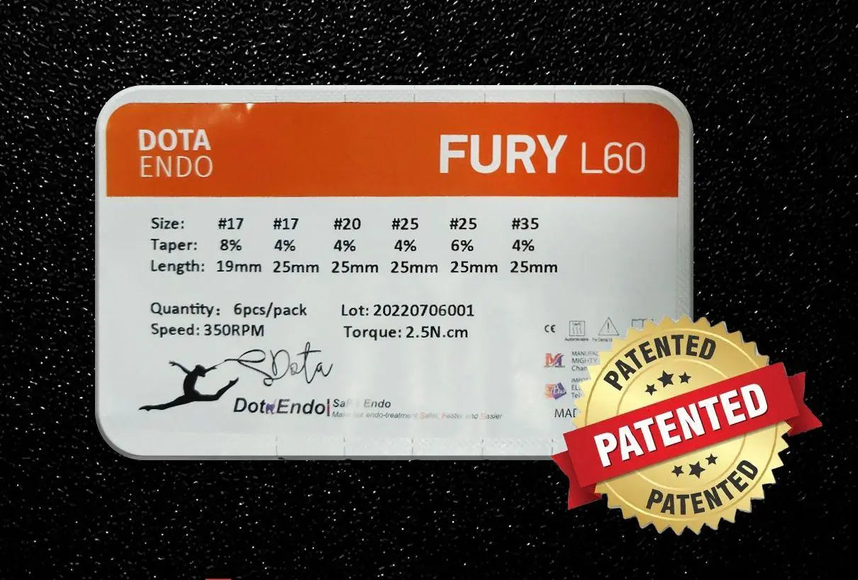 DOTA FURY L60 Assorted endodontic rotary file kit 6 pcs