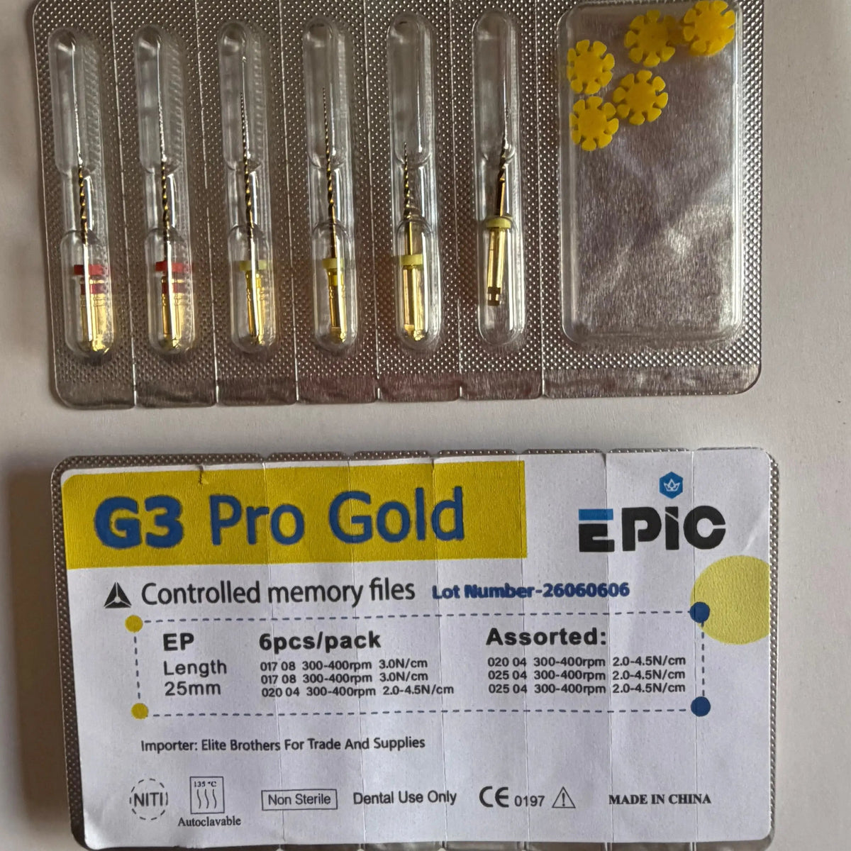 Epic G3 Pro Gold Assorted Kit 6 File