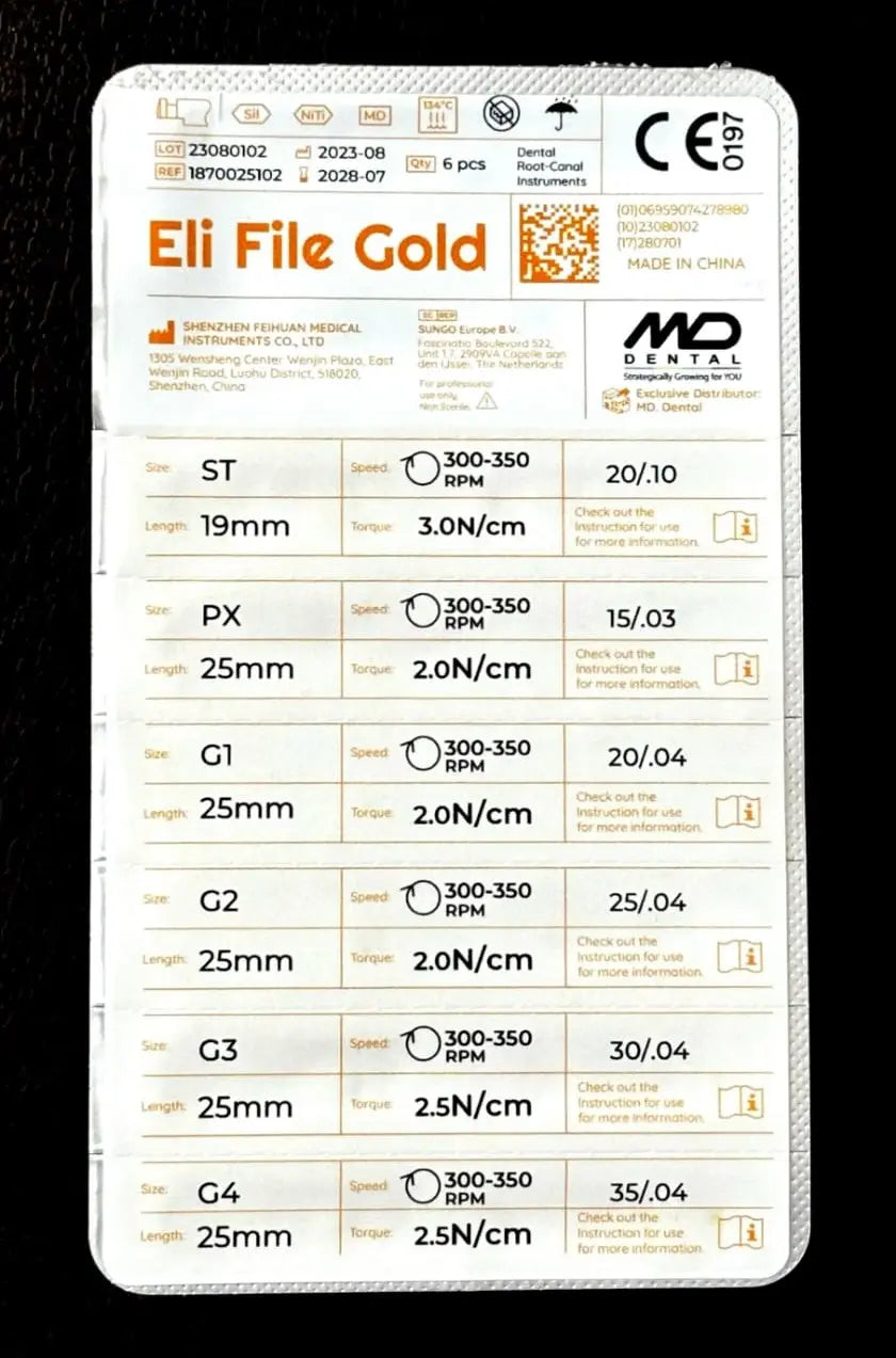 Profa Eli File Gold endo rotary file Assorted 25 mm