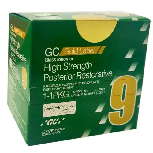GC gold label 9 high strength posterior restorative 15 g powder + 10.5 ml Liquid