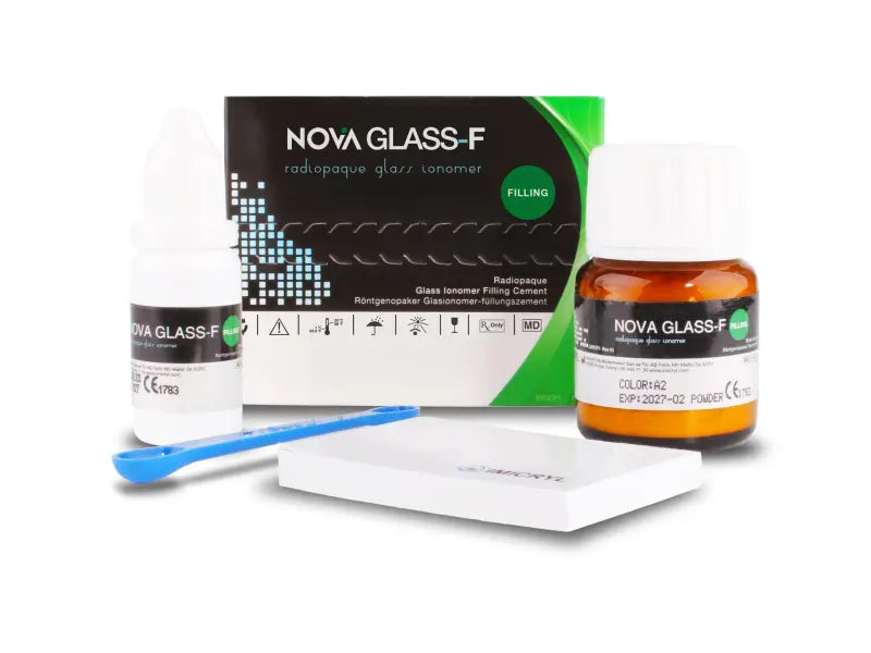 IMICRYL NOVA GLASS F glass Ionomer filling 15G Powder and 10ML liquid