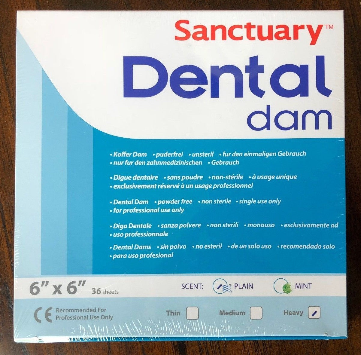 Sanctuary Dental Rubber Dam Sheets 6*6 (36pcs)