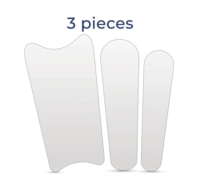 Three white protective pads with '3 pieces' 