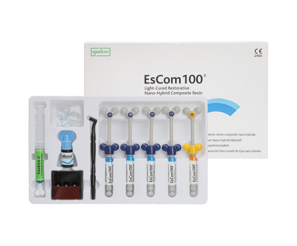 SPIDENT ESCOM 100 COMPOSITE KIT 5* 4g SYRINGES + Bond 5ml + Etch 3 ml