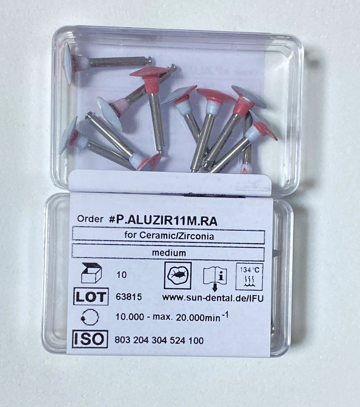 Sun Dental P.ALUZIR11M.RA Polisher for zirconium & Ceramic - WHEEL - Medium