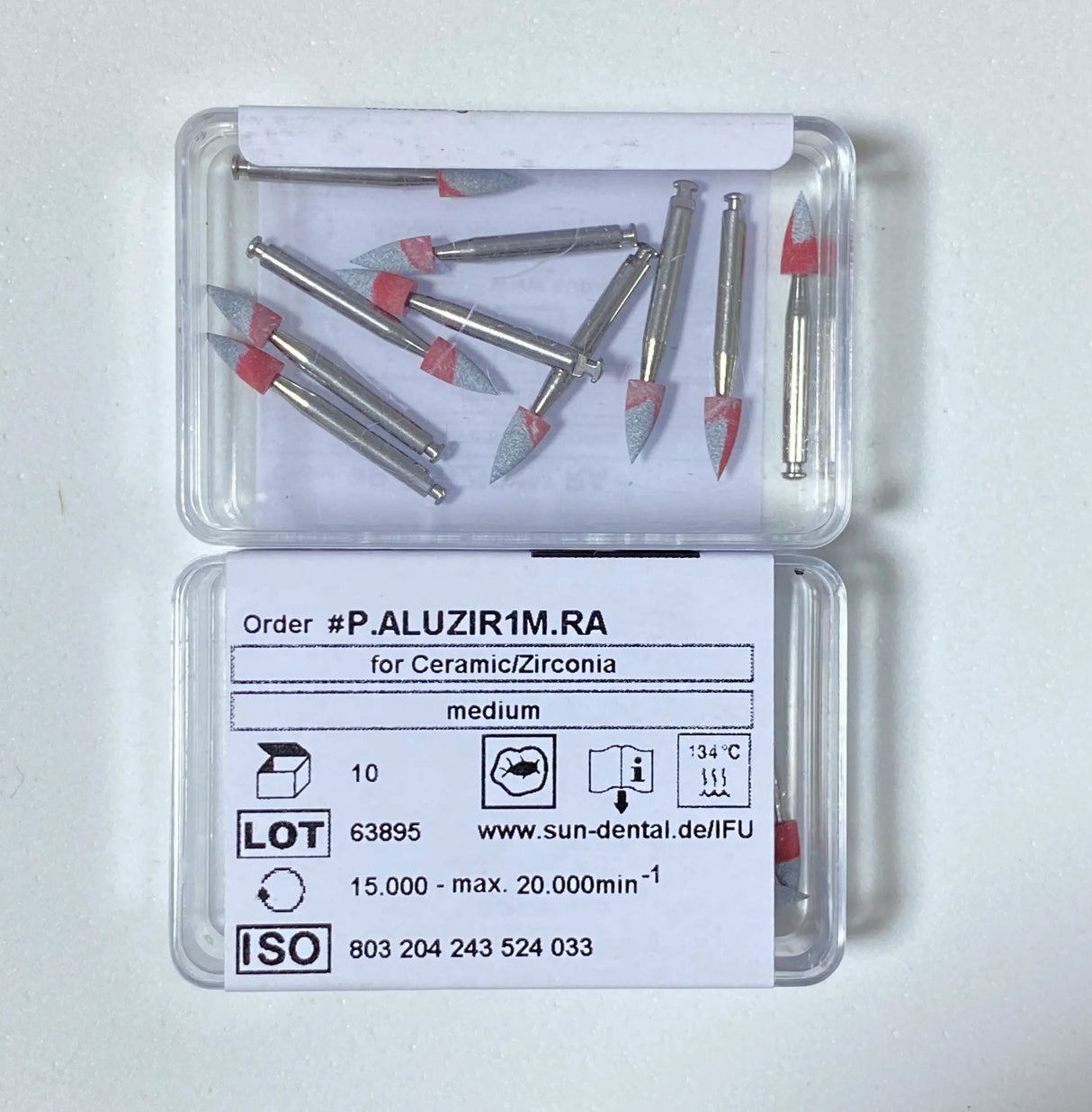 Sun Dental P.ALUZIR5M.RA - Polisher for zirconium & Ceramic - Flame - Medium