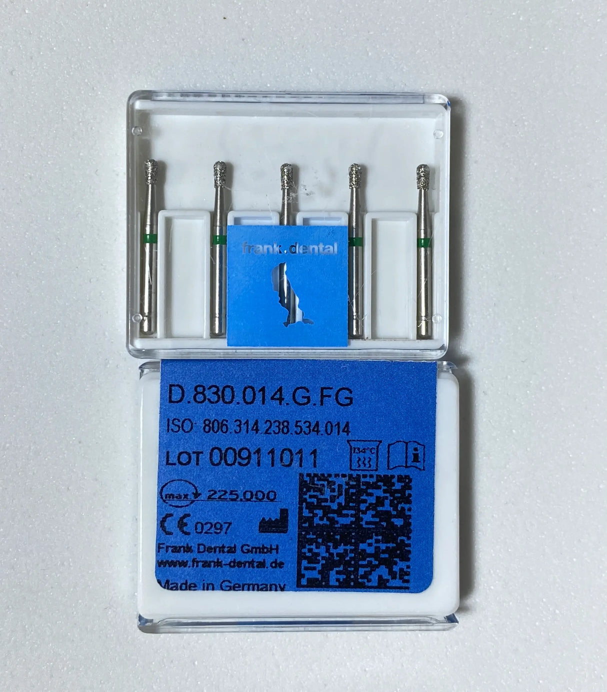 Franke Dental D.830.014.FG HIGH SPEED - Diamond burs pear -  GREEN