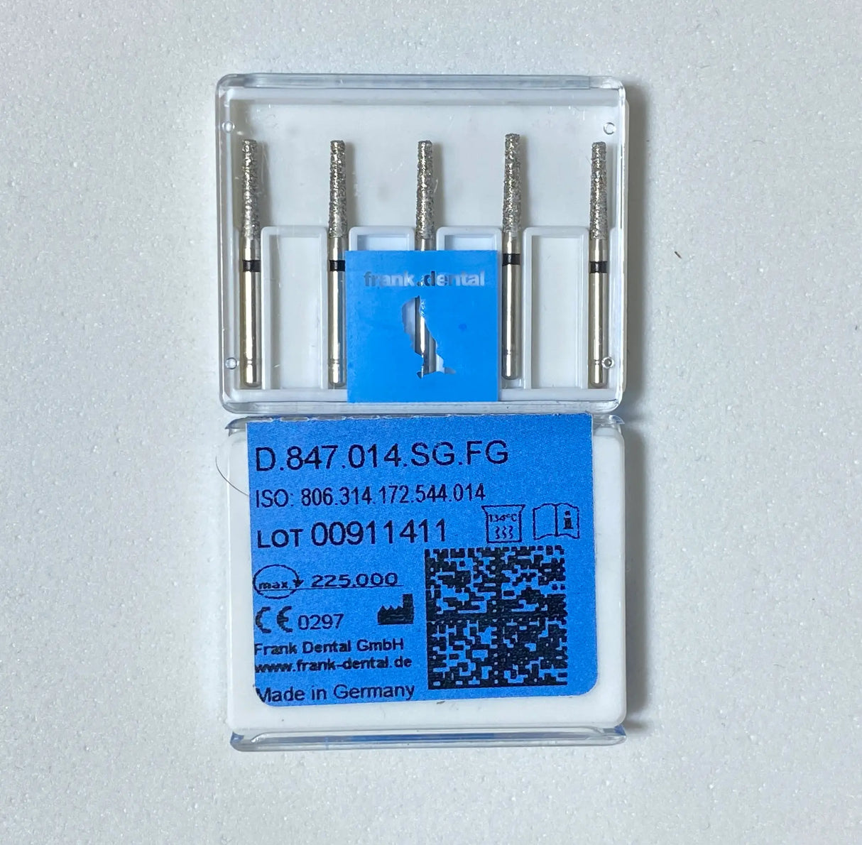 Franke Dental D.847.014.FG HIGH SPEED - Diamond  tapered flat end - SHORT - BLACK