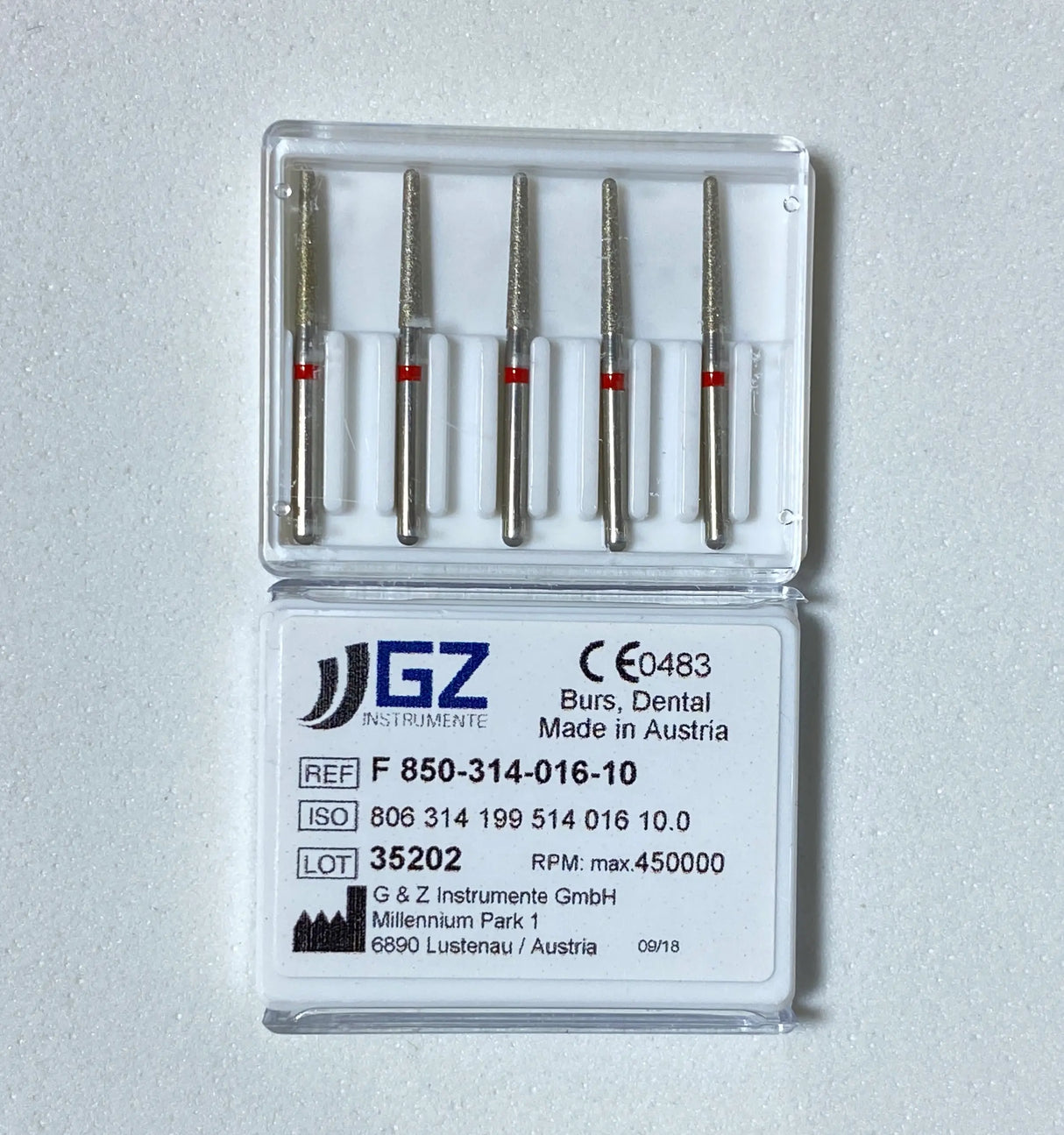 GZ HIGH SPEED - Diamond  tapered Round end - RED