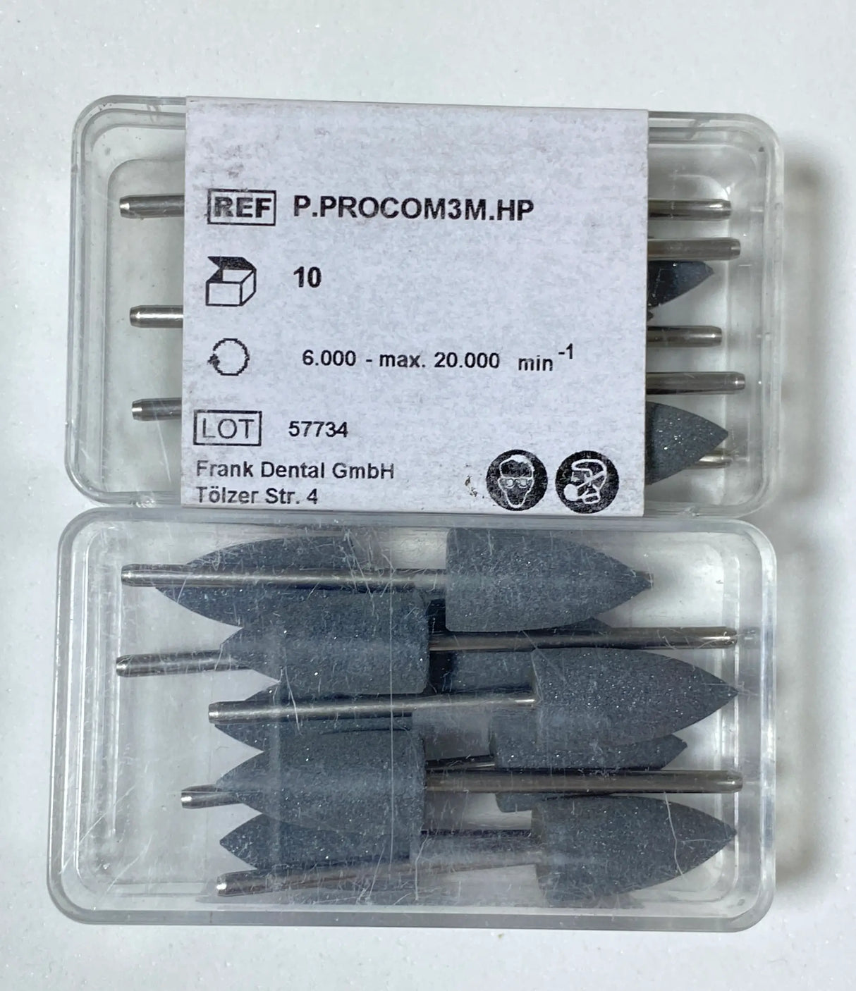 Franke Polisher  for prostheses - POINTED SHAP - for Straight Hand Piece