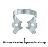 KSK No. 212 wingless + No. 1 Universal canine and Premolar clamps