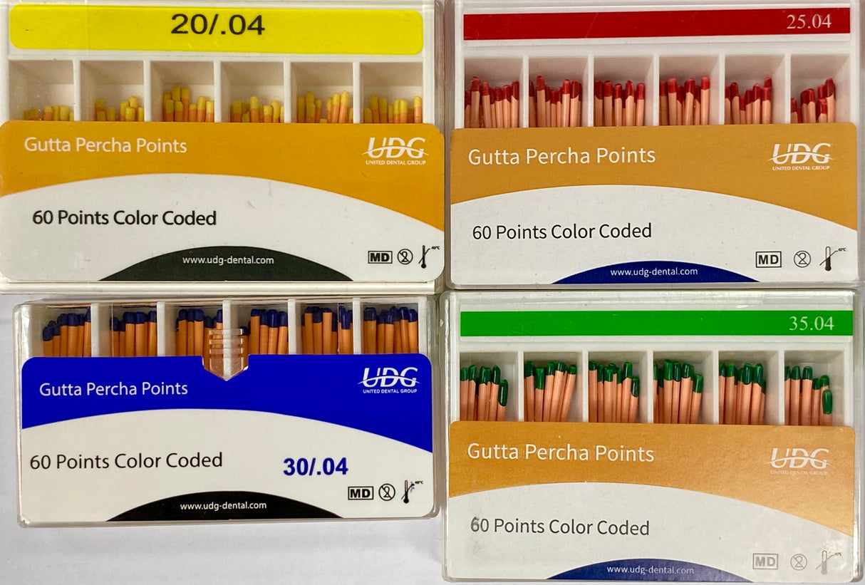 UDG gutta percha points Taper 4