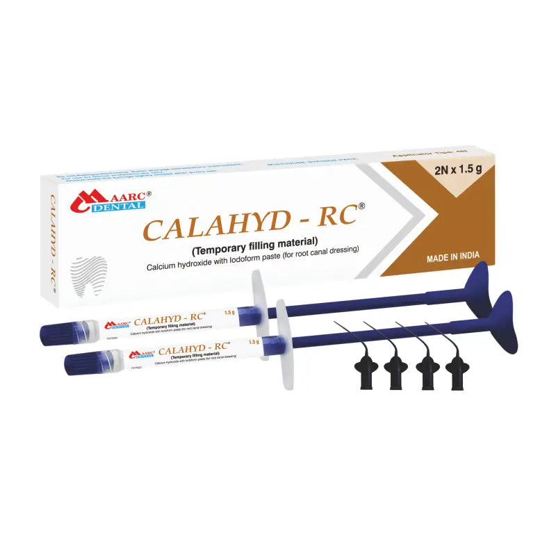 Maarc Calahyd-rc asilicon oil based premixed calcium hydroxide and iodoform pex 2 syringes  1.5 g