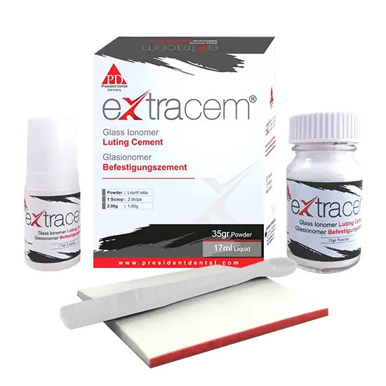 PD ExtraCem - Glass Ionomer Luting Cement - Powder 35 gr+ 17 ml Liquid