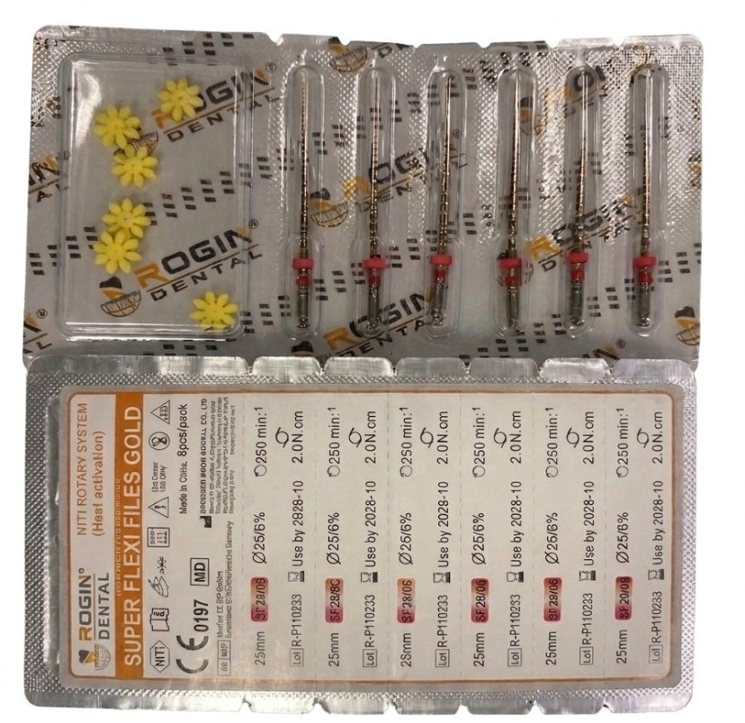 ROGIN Rotary Files gold 6pcs
