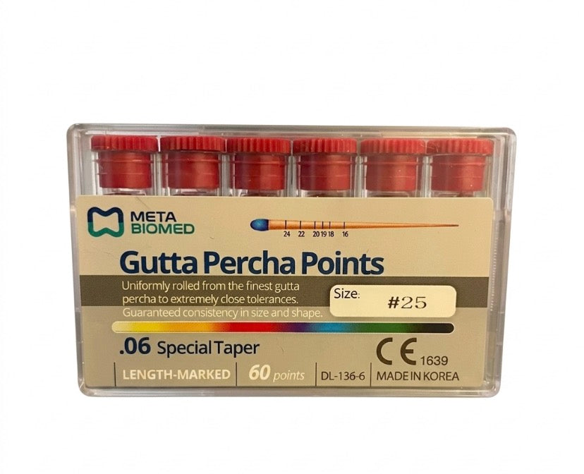Meta Gutta Percha Size 25 Taper 6 Expire date 21/9/2026