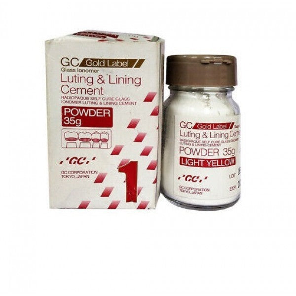 GC Gold Label 1  Glass Ionomer Luting Cement 35g Powder and 20 ml Liquid
