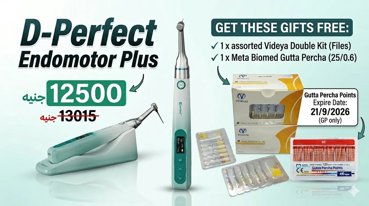 D Perfect Endomotor Plus Kit – With FREE Videya Assorted Double Kit + Meta Gutta Percha 25 taper 6 Expire date 21/9/2026