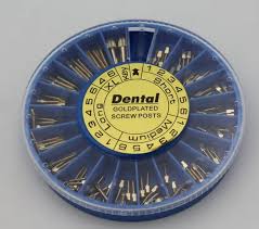 Gold Plated Dental Screw Post