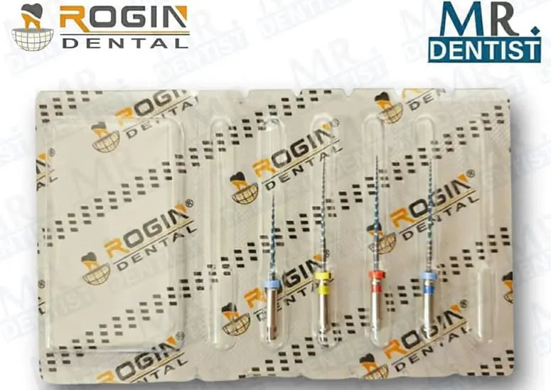 Rogin System assorted rotary endodontic files 4 files  25 mm