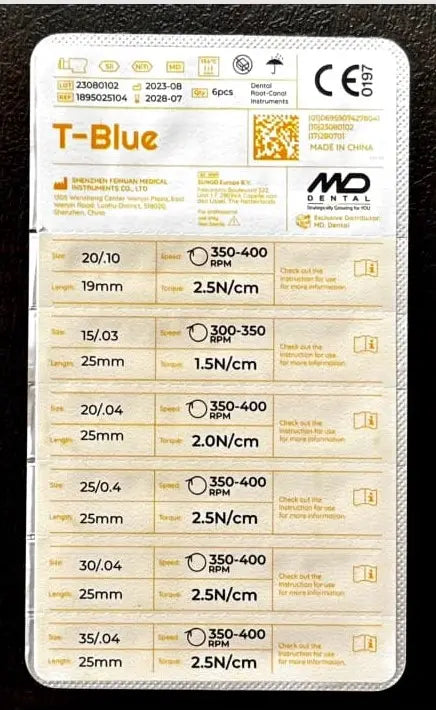 Profa T Blue Endo Rotary File 25 mm Assorted